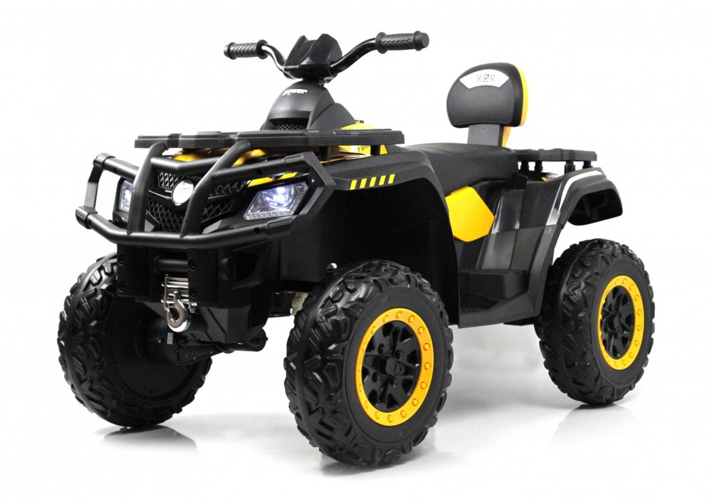 Детский электроквадроцикл RiverToys T001TT 4WD (желтый) 12V/10Ah Полноприводный