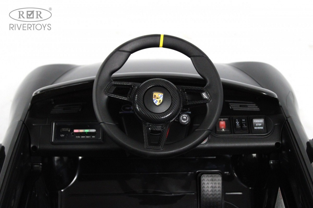 Детский электромобиль RiverToys Porsche 911 RUF A444AA (черный) - фото4