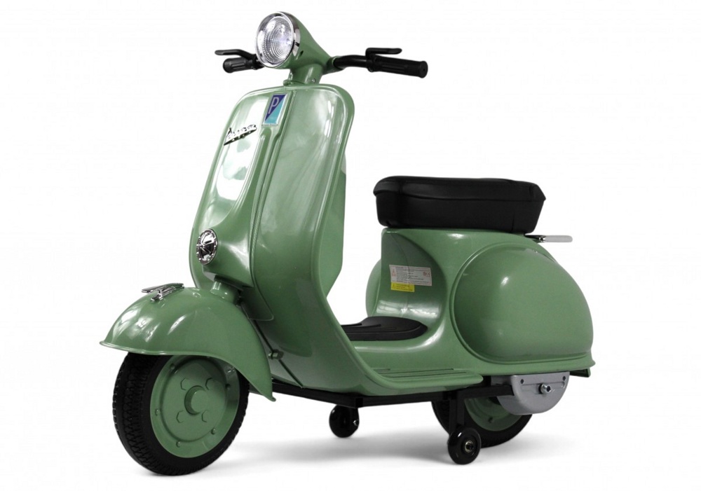 Детский электроскутер RiverToys VESPA M888MM (зеленый)