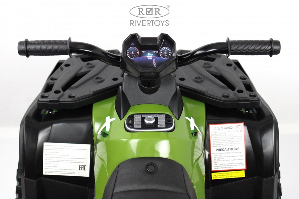Детский электроквадроцикл RiverToys T001TT 4WD (зеленый) - фото4