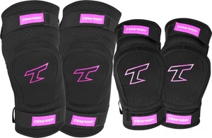 Комплект защиты Tempish Bing (черный/розовый, M) колено/локоть - фото
