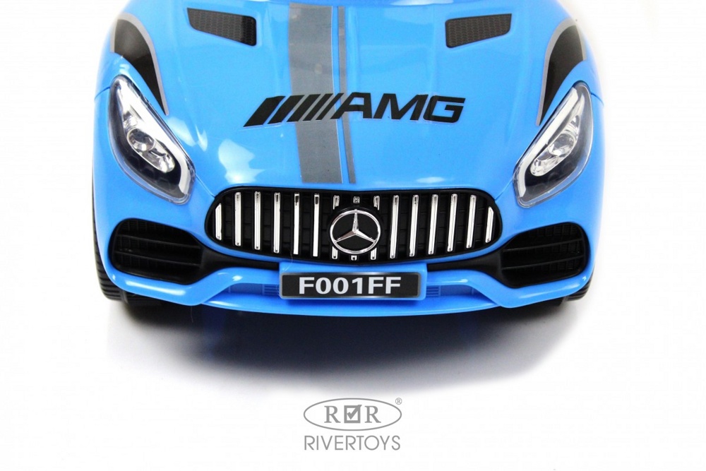 Детский толокар RiverToys F001FF (синий) Mercedes - фото4