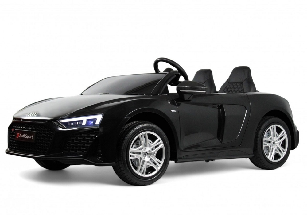 Детский электромобиль RiverToys Audi R8 M333MM (чёрный) Лицензионная модель Двухместный До 100 кг. Скорость до 14 км/ч