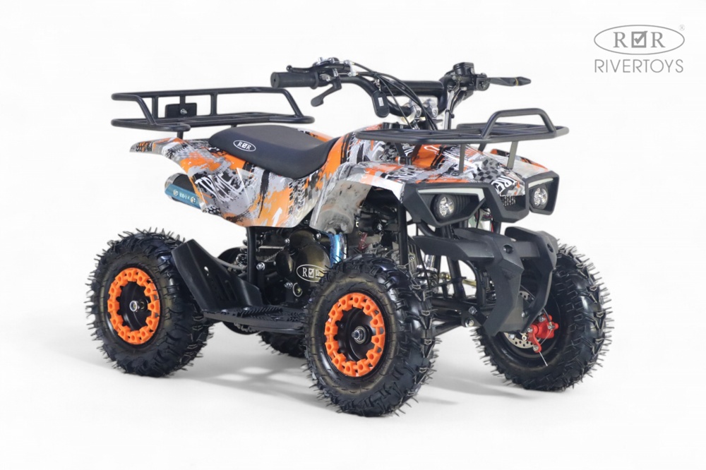 Детский квадроцикл RiverToys TIGER (оранжевый) Бензиновый - фото4