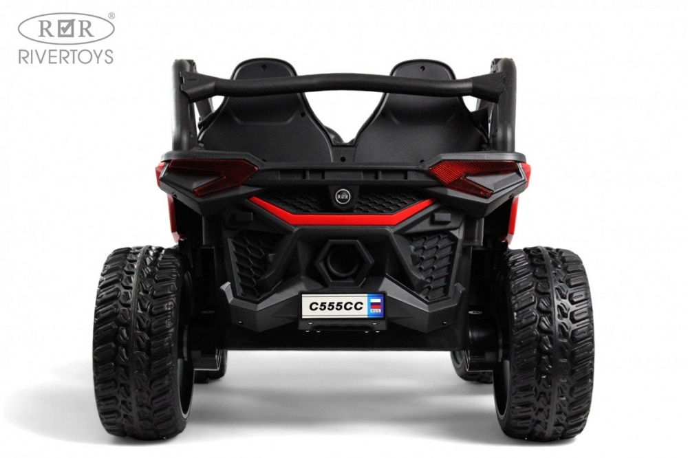 Детский электромобиль RiverToys C555CC (красный) Buggy Двухместный Полноприводный - фото3