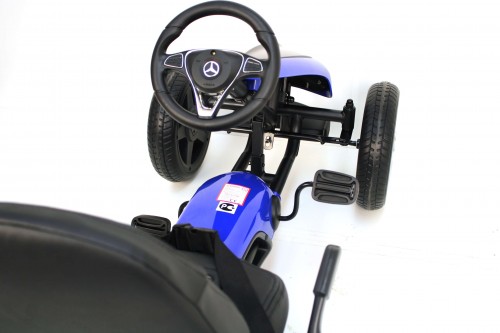 Детская педальная машина карт RiverToys Mercedes-Benz H333HH (синий) Лицензия - фото3