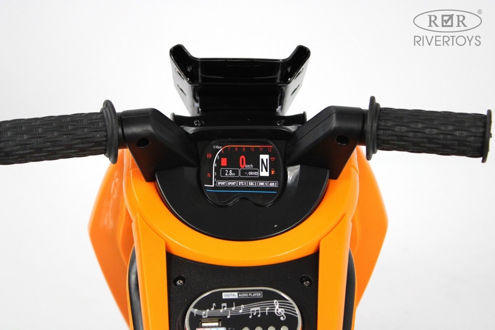 Детский электротрицикл RiverToys K333PX (оранжевый) - фото3