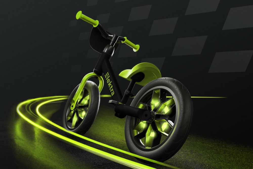 Беговел Bubago Electra (зеленый) Трансформер со светящимися надувными колесами и трюковыми подножками - фото6