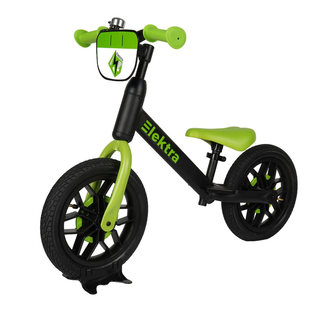Беговел Bubago Electra (зеленый) Трансформер со светящимися надувными колесами и трюковыми подножками - фото