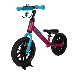 Беговел Bubago Electra (розово-голубой) Трансформер со светящимися надувными колесами и трюковыми подножками - фото
