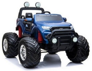 Детский электромобиль RiverToys Ford Ranger Monster Truck 4WD DK-MT550 (синий) глянец Лицензия - фото