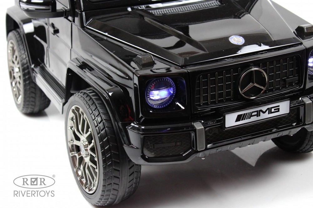 Детский электромобиль RiverToys Mercedes-AMG G63 G222GG (черный) - фото4