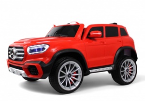 Детский электромобиль RiverToys М007БХ (красный) двухместный - фото