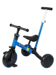 Беговел-велосипед Kid's Care с ручкой 003T (синий) - фото