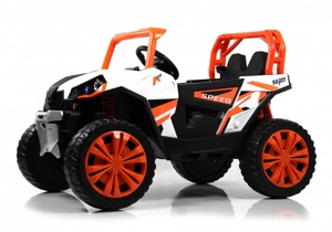 Детский электромобиль RiverToys F888FF (оранжевый) Функция качалки - фото