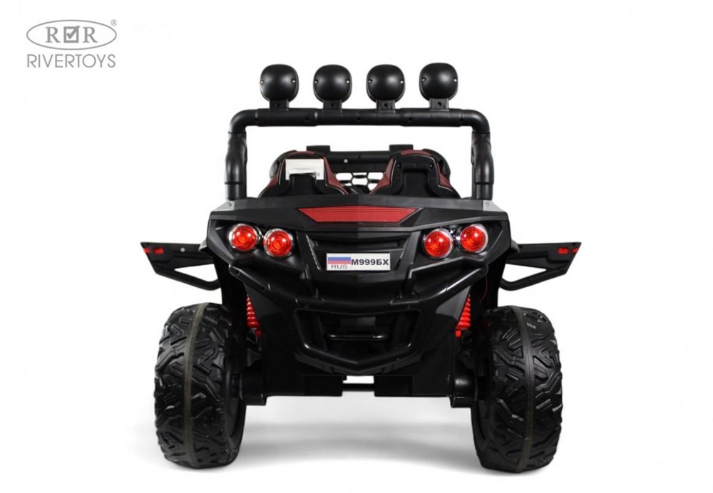 Детский электромобиль RiverToys М999БХ (черный) Mercedes Полноприводный Двухместный - фото6