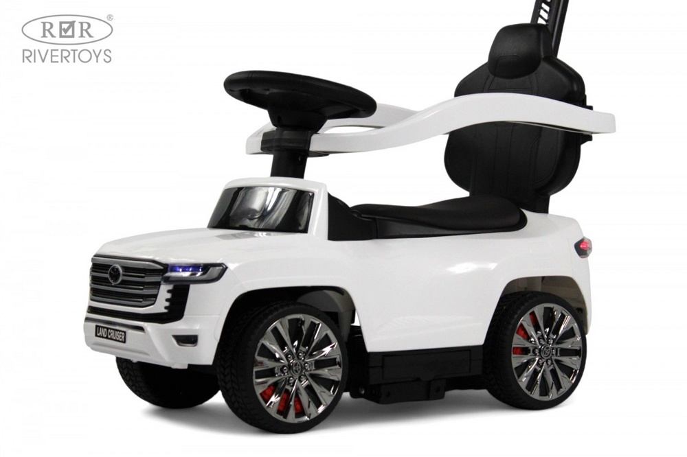 Детский толокар RiverToys Toyota Land Cruiser 300 Z002ZZ-C (белый) - фото2