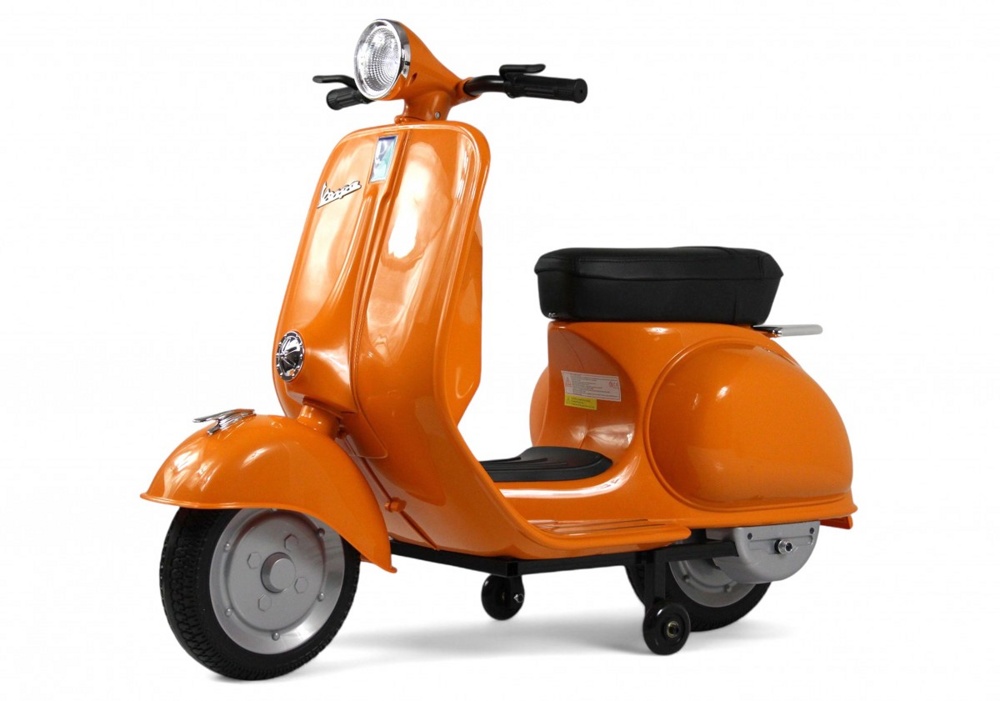 Детский электроскутер RiverToys VESPA M888MM (оранжевый)