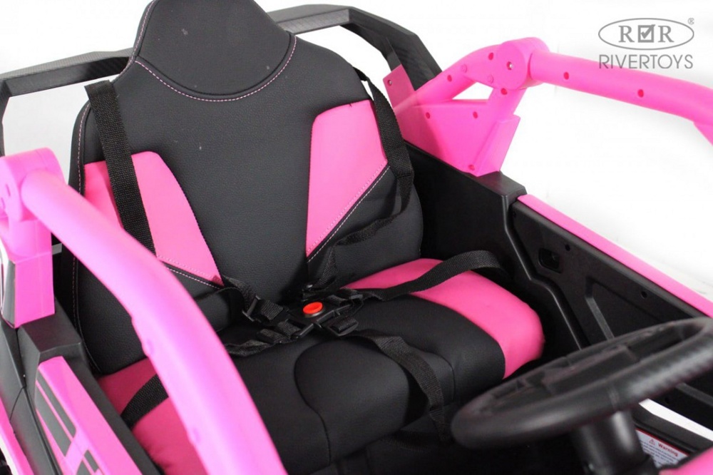Детский электромобиль RiverToys Z707ZZ (розовый) - фото2