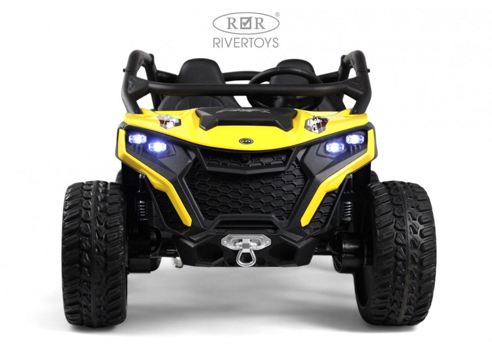 Детский электромобиль RiverToys C777CC (жёлтый) Buggy Двухместный Полноприводный - фото3