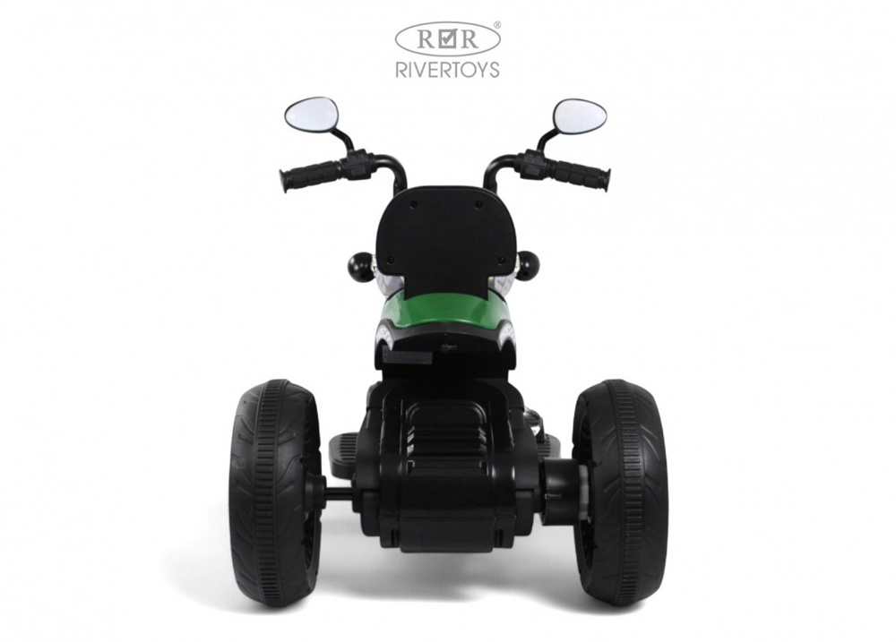 Детский электромотоцикл RiverToys G500GG (зеленый) - фото3