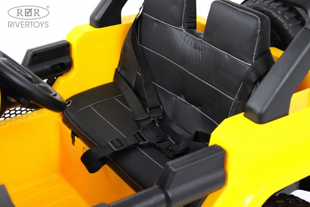Детский электромобиль RiverToys X004XX (желтый) Полноприводный - фото4