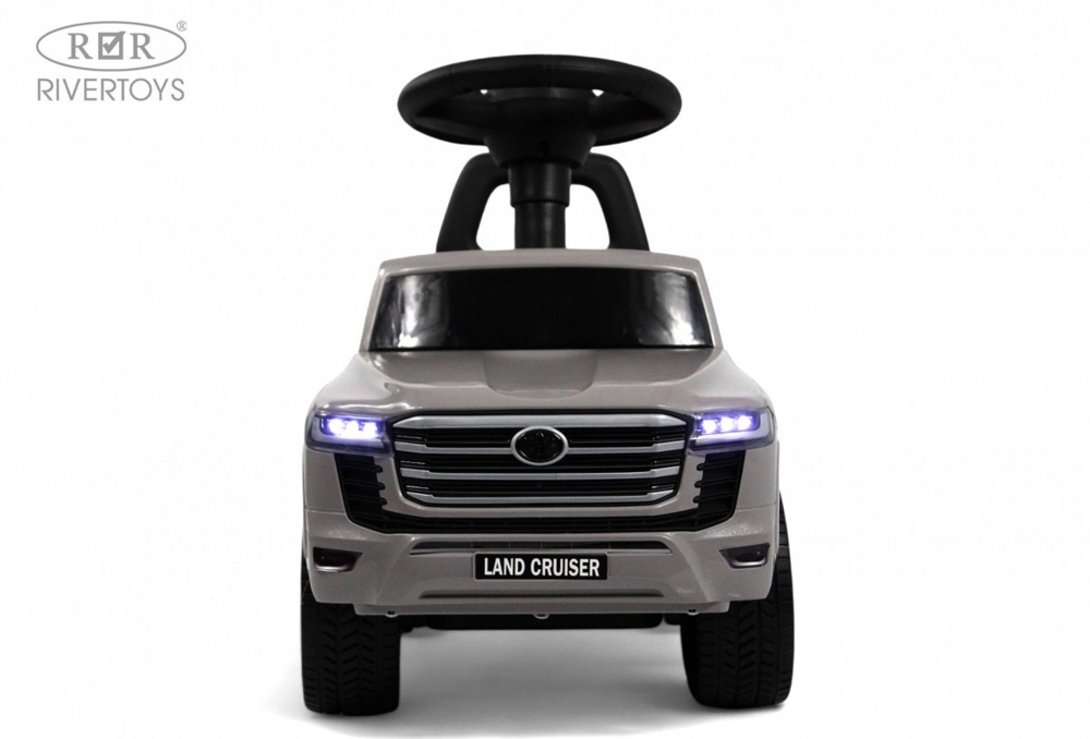Детский толокар RiverToys Toyota Land Cruiser 300 Z002ZZ-D (серый) фото-2