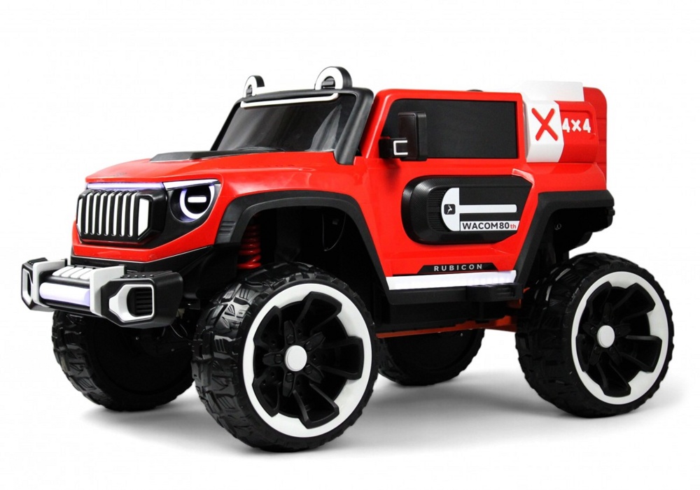 Детский электромобиль RiverToys E007EE (красный) Полноприводный Jeep Rubicon