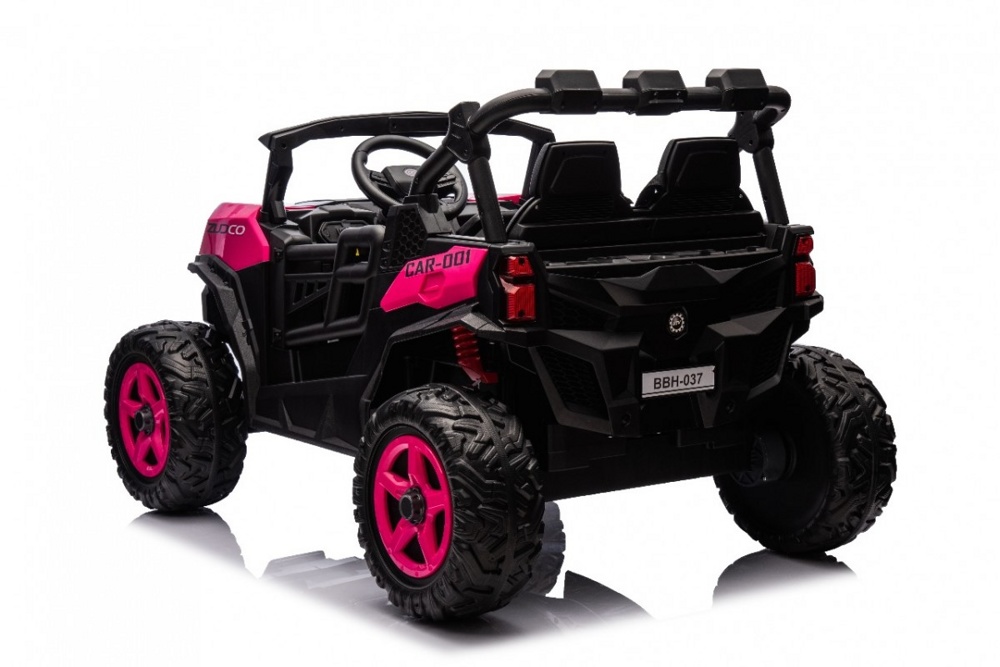Детский электромобиль RiverToys K555KK 4WD 24V (белый) Buggy Полноприводный Двухместный - фото4
