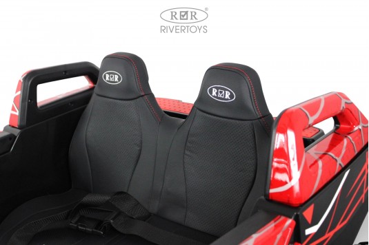 Детский электромобиль RiverToys A707AA LUX NEW 4WD (красный spider) Двухместный Полноприводный фото-3 Детский электромобиль RiverToys A707AA LUX NEW 4WD (красный spider) Двухместный Полноприводный фото-3