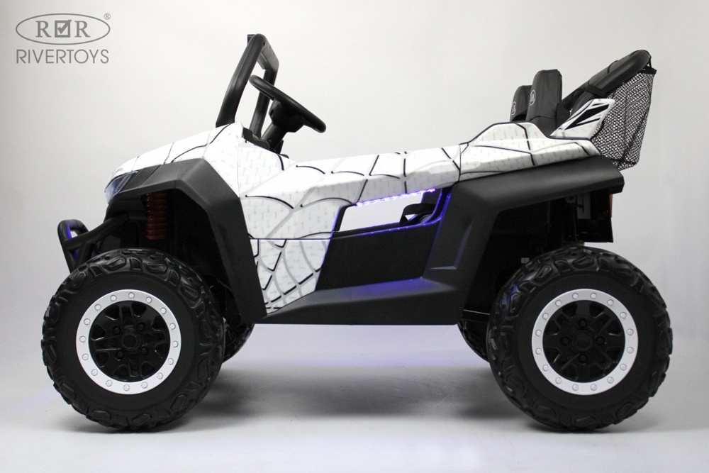 Детский электромобиль RiverToys T777TT 4WD (белый паук) Buggy Полноприводный, двухместный - фото4