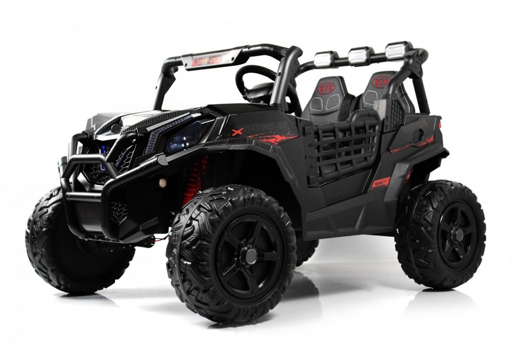 Детский электромобиль RiverToys K777KK 4WD (чёрный) Buggy Полноприводный Двухместный