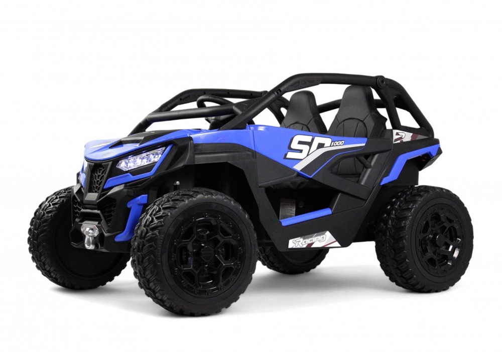 Детский электромобиль RiverToys C555CC (синий) Buggy Двухместный Полноприводный