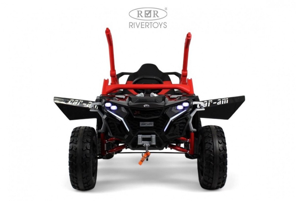 Детский электромобиль RiverToys Z707ZZ (черно-красный) - фото3