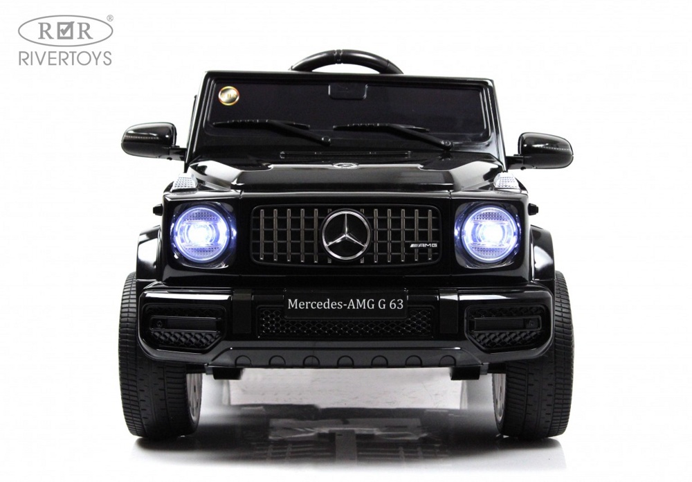 Детский электромобиль RiverToys Mercedes-Benz G63 O111OO (черный глянец) Лицензия - фото2