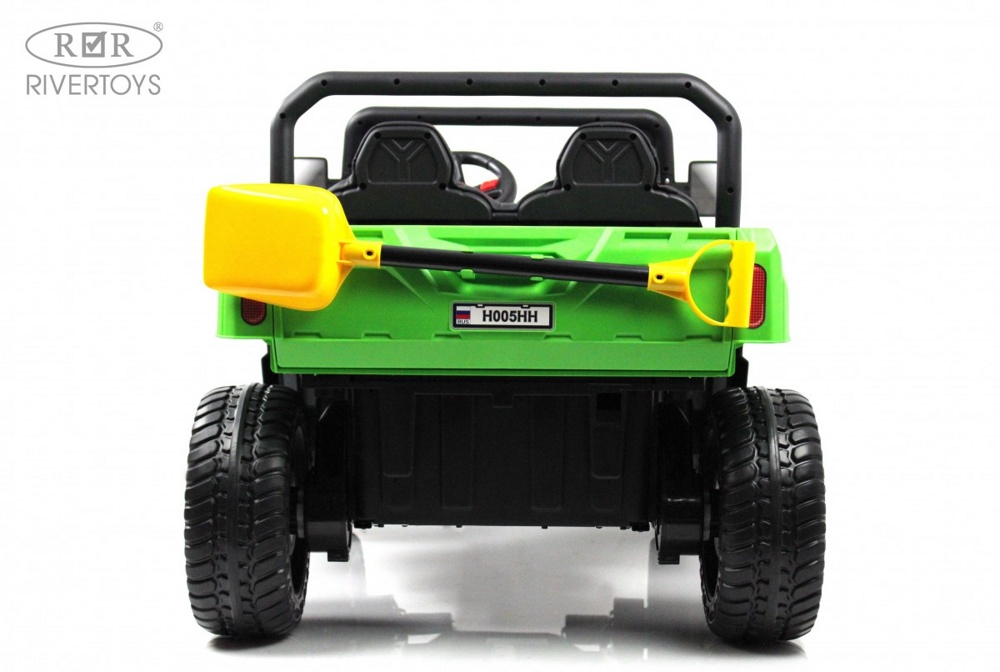 Детский электромобиль RiverToys H005HH (зеленый) Двухместный - фото6