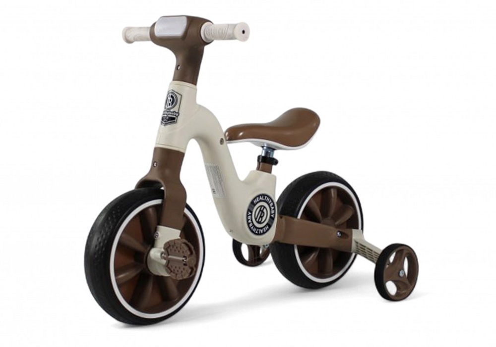 Детский беговел-велосипед RiverToys HB-318 (коричневый)
