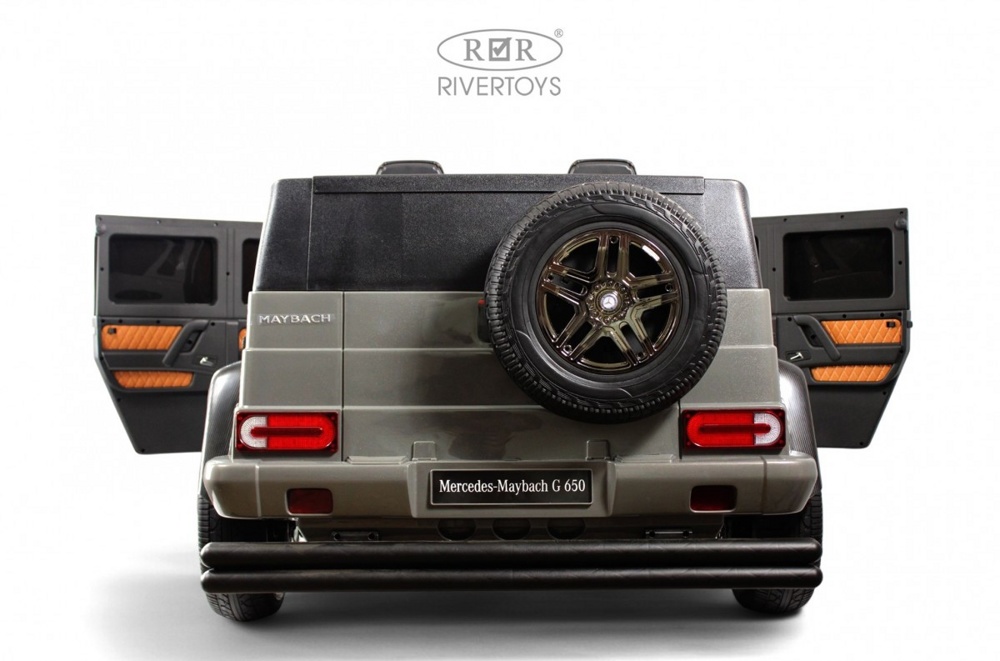 Детский электромобиль RiverToys Mercedes-Maybach G650 Landaulet M999MM (серый) Двухместный до 100кг - фото6