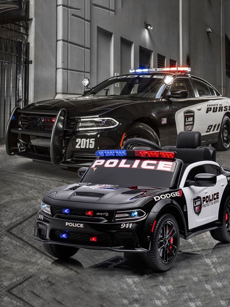 Детский электромобиль Baby Driver Dodge S222 (черный) Полиция Лицензия - фото2