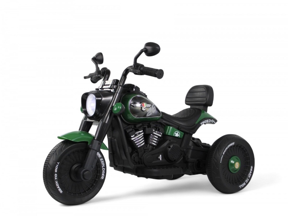 Детский электромотоцикл RiverToys G500GG (зеленый)