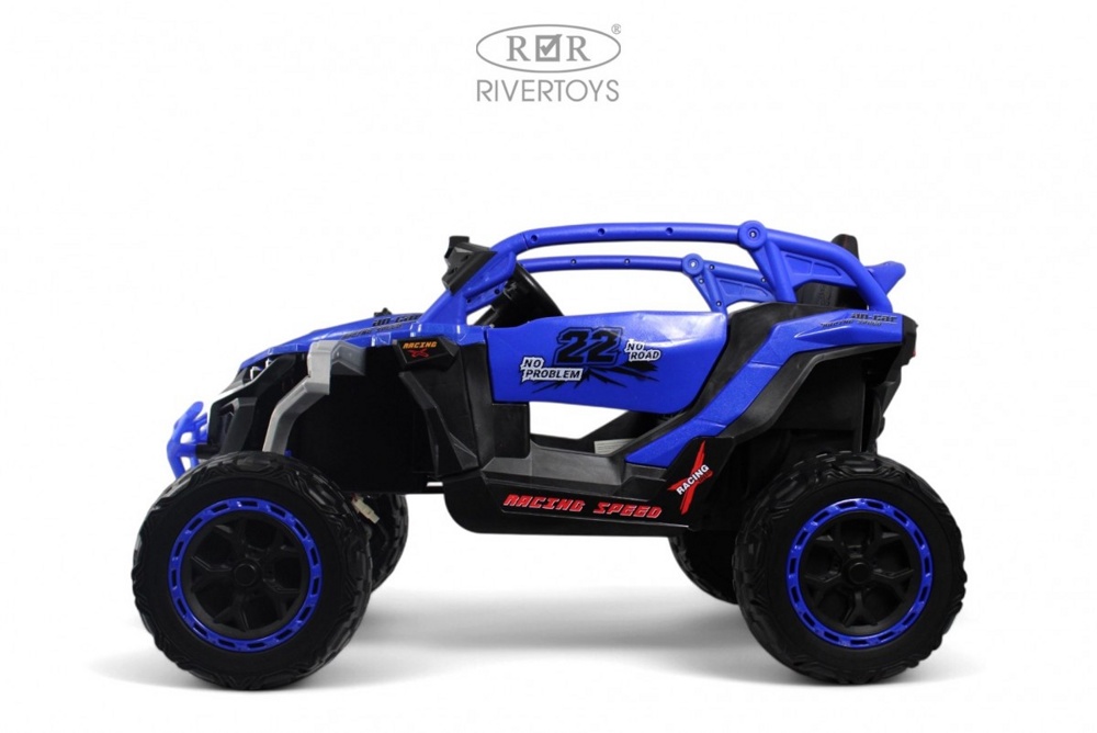 Детский электромобиль RiverToys K707AM (синий) - фото4