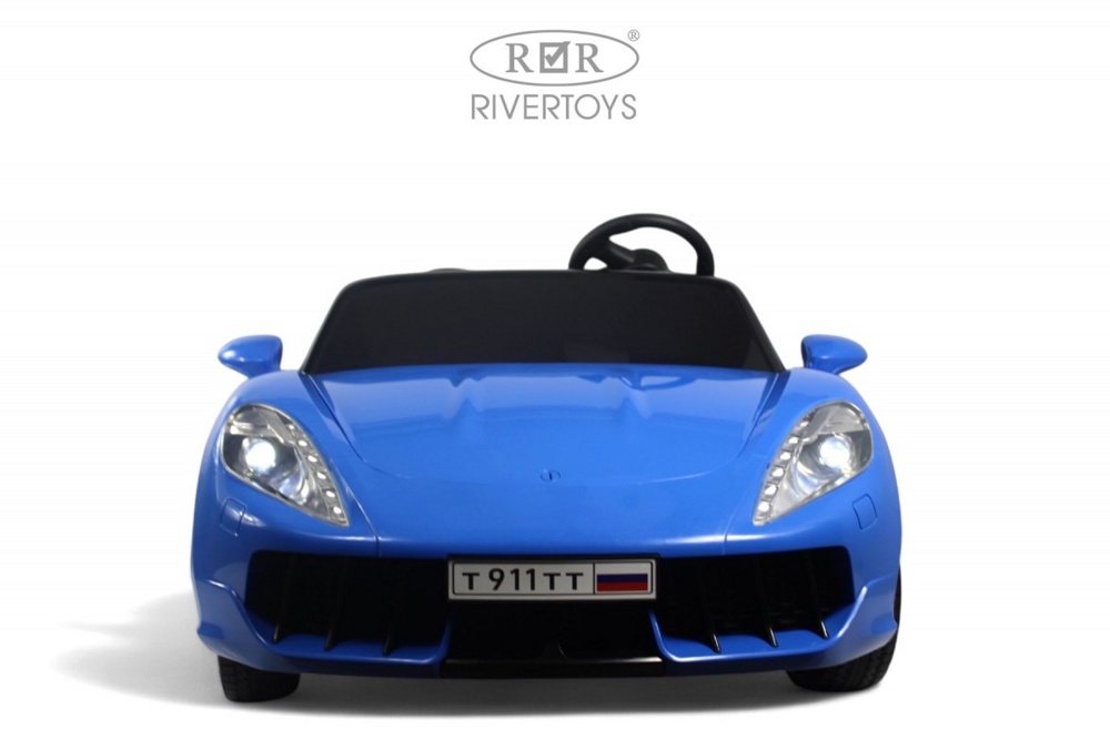Детский электромобиль RiverToys T911TT NEW (синий) Двухместный до 100кг - фото2