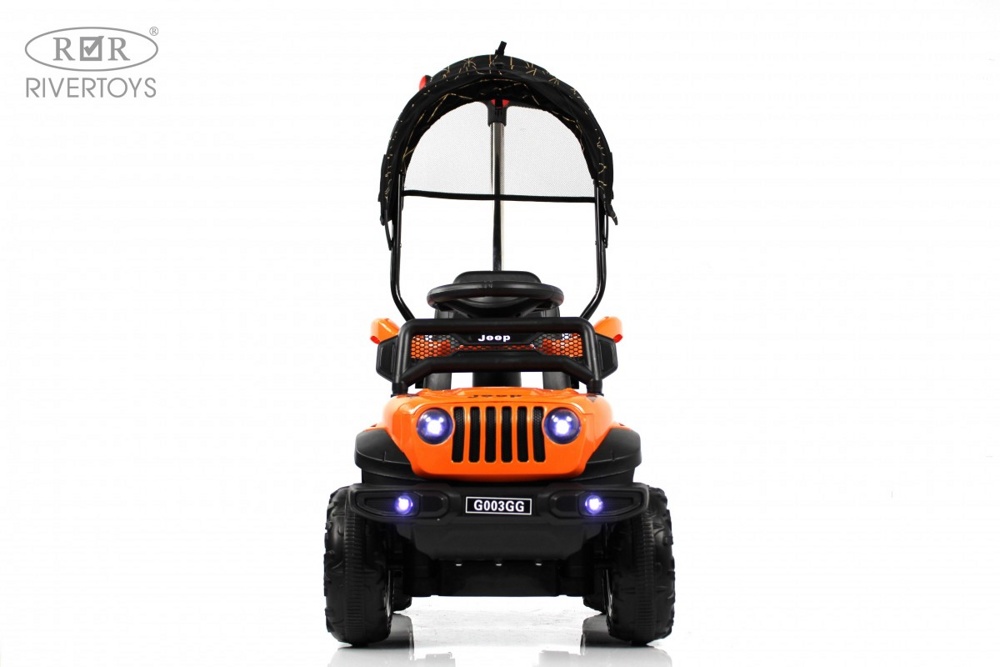 Детский электромобиль RiverToys G003GG (оранжевый) Jeep - фото3
