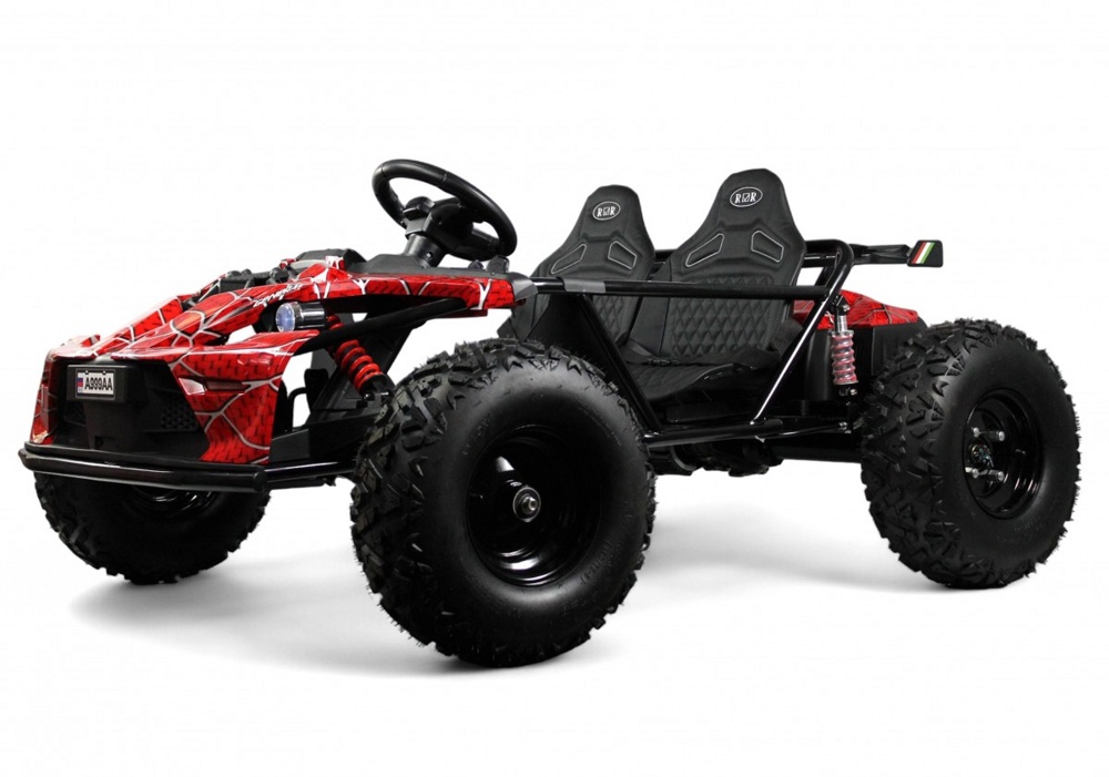 Детский электромобиль RiverToys A999AA (красный спайдер) Buggy Двухместный Скорость: 20 км/ч, 48V, до 150 кг.