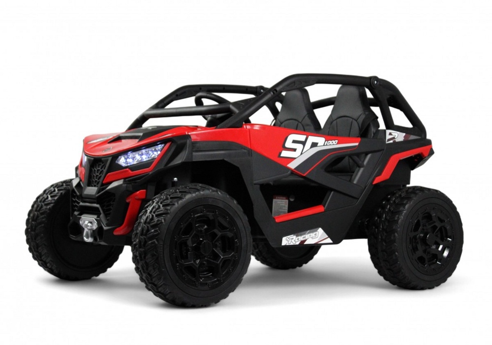 Детский электромобиль RiverToys C555CC (красный) Buggy Двухместный Полноприводный