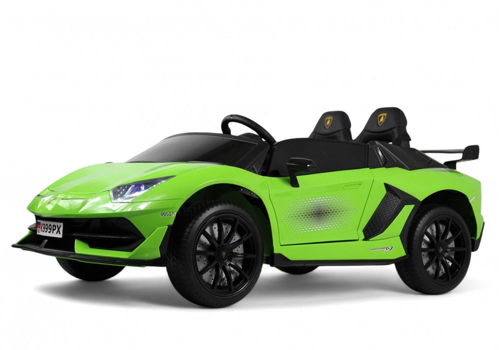 Детский электромобиль RiverToys K999PX (зелёный) Lamborghini Двухместный, полноприводный