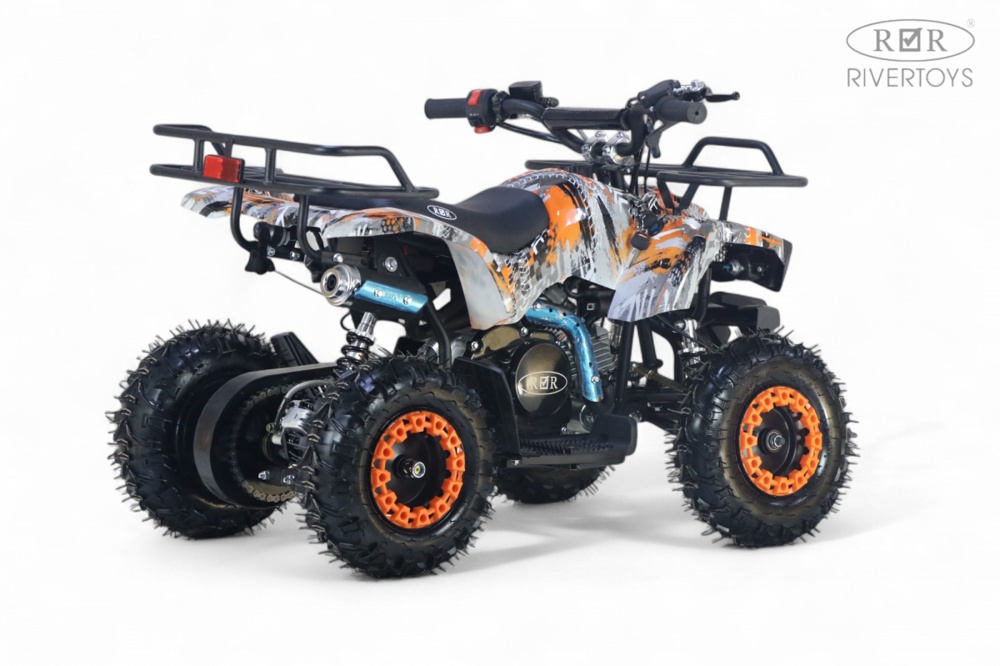 Детский квадроцикл RiverToys TIGER (оранжевый) Бензиновый - фото5