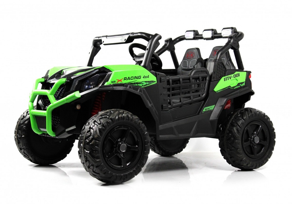 Детский электромобиль RiverToys K777KK 4WD (зелёный) Buggy Полноприводный Двухместный