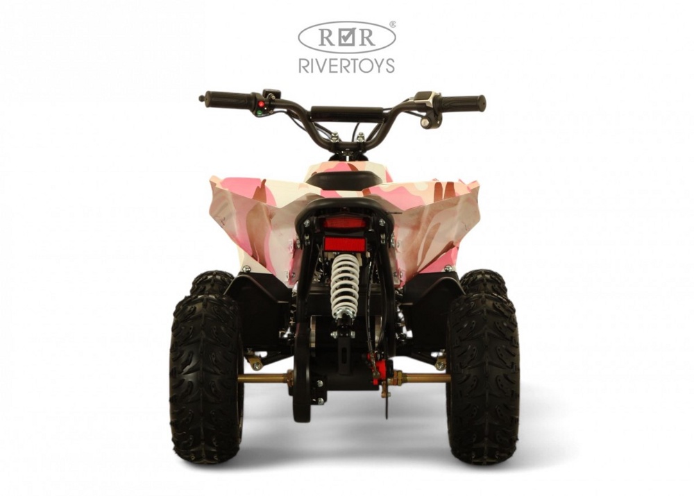 Детский электроквадроцикл RiverToys MARK (розовый камуфляж) - фото3
