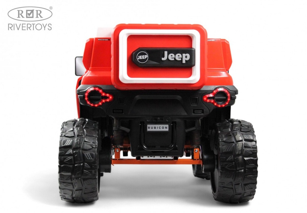 Детский электромобиль RiverToys E007EE (красный) Полноприводный Jeep Rubicon - фото6